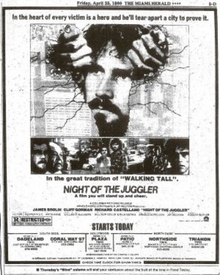 Night of the Juggler movie poster (1980) tote bag