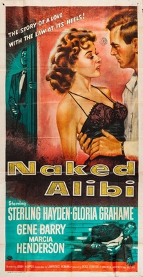 Naked Alibi movie poster (1954) metal framed poster