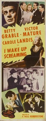 I Wake Up Screaming movie poster (1941) metal framed poster