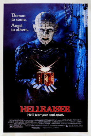 Hellraiser movie poster (1987) metal framed poster