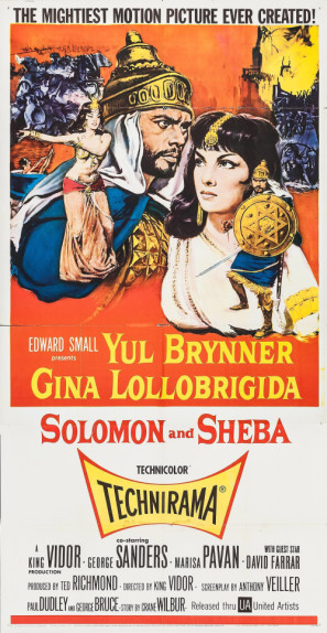 Solomon and Sheba movie poster (1959) canvas poster