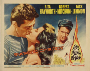 Fire Down Below movie poster (1957) metal framed poster
