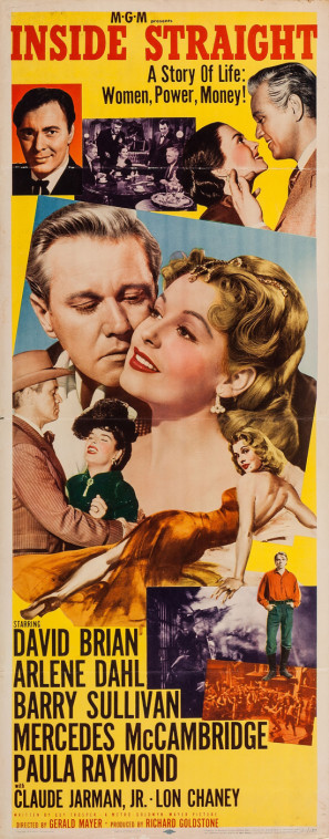Inside Straight movie poster (1951) pillow