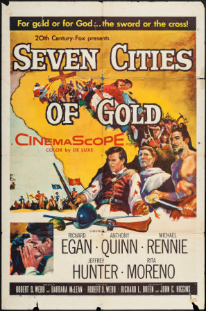 Seven Cities of Gold movie poster (1955) tote bag