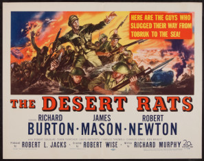 The Desert Rats movie poster (1953) wooden framed poster