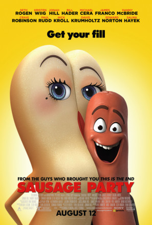 Sausage Party movie poster (2016) wood print