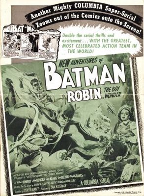 Batman and Robin movie poster (1949) wood print