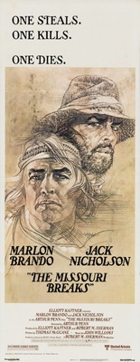 The Missouri Breaks movie poster (1976) metal framed poster