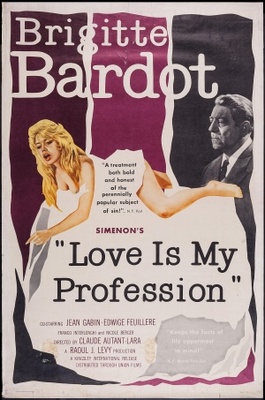 En cas de malheur movie poster (1958) wooden framed poster