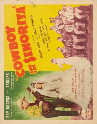 Cowboy and the Senorita movie poster (1944) metal framed poster