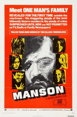 Manson movie poster (1973) wood print
