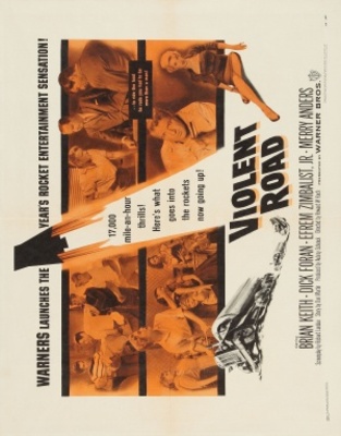 Violent Road movie poster (1958) metal framed poster