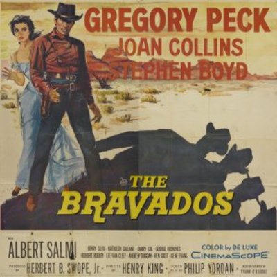 The Bravados movie poster (1958) wooden framed poster