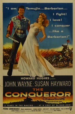 The Conqueror movie poster (1956) metal framed poster