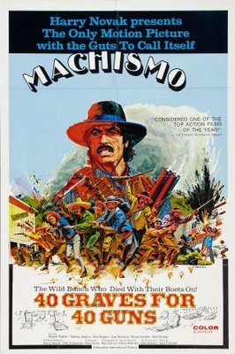 Machismo: 40 Graves for 40 Guns movie poster (1971) Longsleeve T-shirt