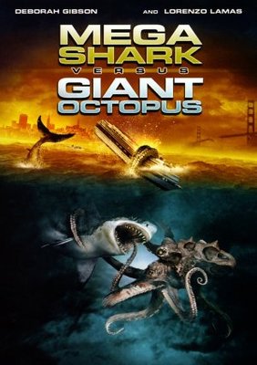 Mega Shark vs. Giant Octopus movie poster (2009) pillow
