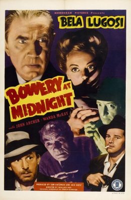 Bowery at Midnight movie poster (1942) tote bag
