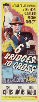 Six Bridges to Cross movie poster (1955) pillow
