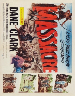 Massacre movie poster (1956) pillow