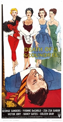 Death of a Scoundrel movie poster (1956) metal framed poster