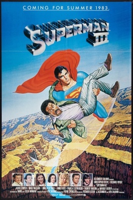 Superman III movie poster (1983) metal framed poster