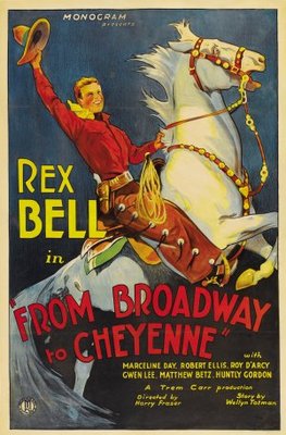 Broadway to Cheyenne movie poster (1932) metal framed poster