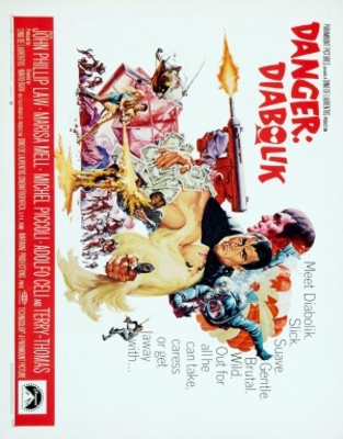 Diabolik movie poster (1968) metal framed poster