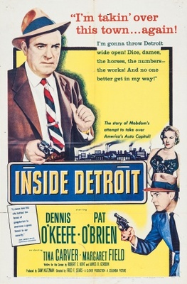Inside Detroit movie poster (1956) metal framed poster