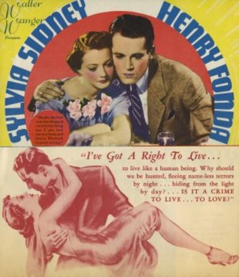 You Only Live Once movie poster (1937) canvas poster