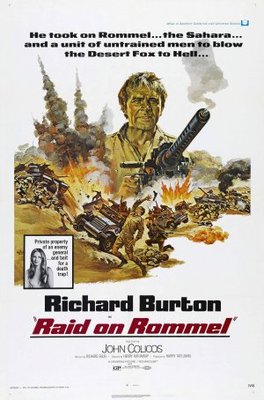 Raid on Rommel movie poster (1971) wooden framed poster