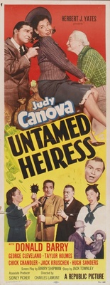 Untamed Heiress movie poster (1954) wood print