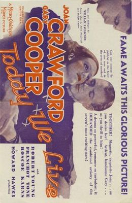Today We Live movie poster (1933) metal framed poster