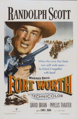 Fort Worth movie poster (1951) wood print