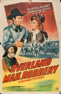 Overland Mail Robbery movie poster (1943) wooden framed poster