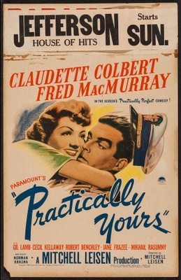 Practically Yours movie poster (1944) metal framed poster