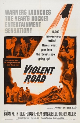 Violent Road movie poster (1958) metal framed poster