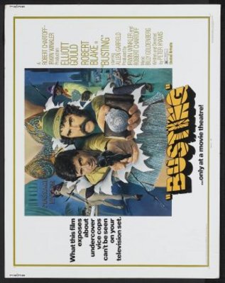 Busting movie poster (1974) wood print