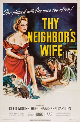 Thy Neighbor's Wife movie poster (1953) metal framed poster