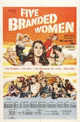 5 Branded Women movie poster (1960) wooden framed poster