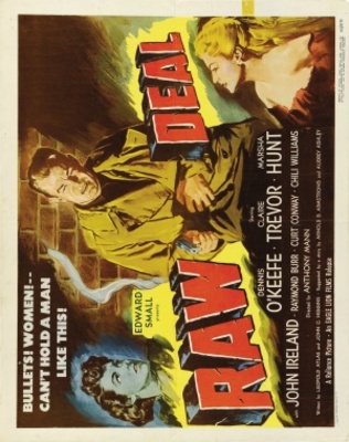 Raw Deal movie poster (1948) metal framed poster