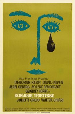 Bonjour tristesse movie poster (1958) poster with hanger