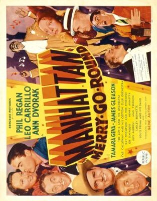 Manhattan Merry-Go-Round movie poster (1937) wood print