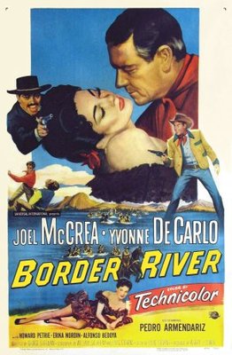 Border River movie poster (1954) wood print