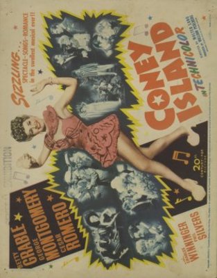 Coney Island movie poster (1943) wood print
