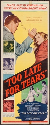 Too Late for Tears movie poster (1949) wood print