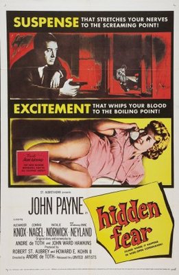 Hidden Fear movie poster (1957) poster with hanger