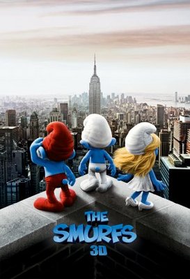The Smurfs movie poster (2010) wooden framed poster