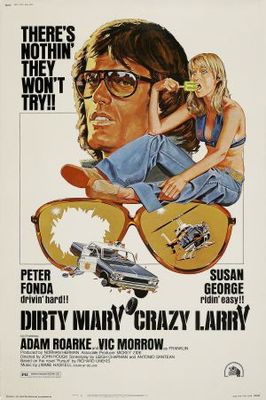 Dirty Mary Crazy Larry movie poster (1974) pillow