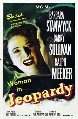 Jeopardy movie poster (1953) wooden framed poster