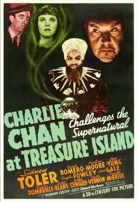 Charlie Chan at Treasure Island movie poster (1939) wooden framed poster